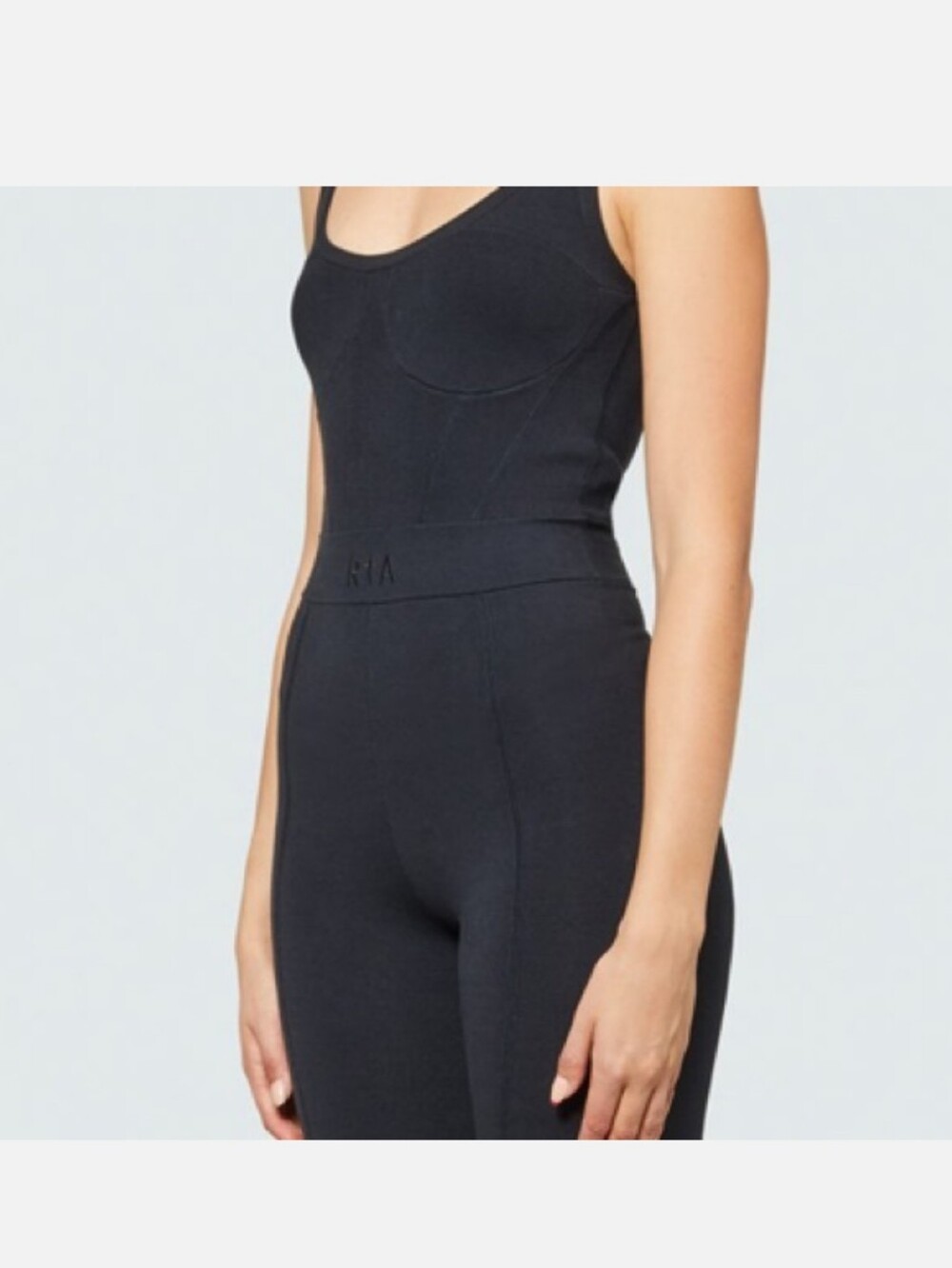 RtA Skin Enrica Jumpsuit Stretch Cotton Sportswear Ankle Length Tank Navy Small